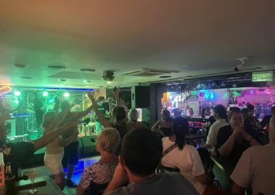 Live music crowd at Jimmy Woo's