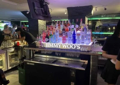 The bar at Jimmy Woo's