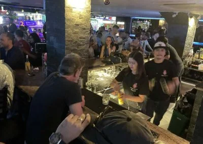 Guests around the bar